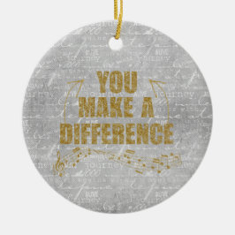 Du gör en skillnad julgransprydnad keramik