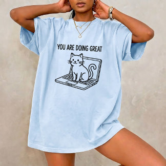 Du Gör Ett Bra Jobb Arbetskatten Unisex Grafisk T- T Shirt
