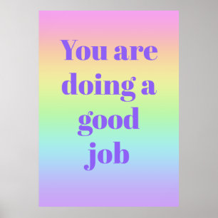 Du gör ett Bra jobb för regummering Poster