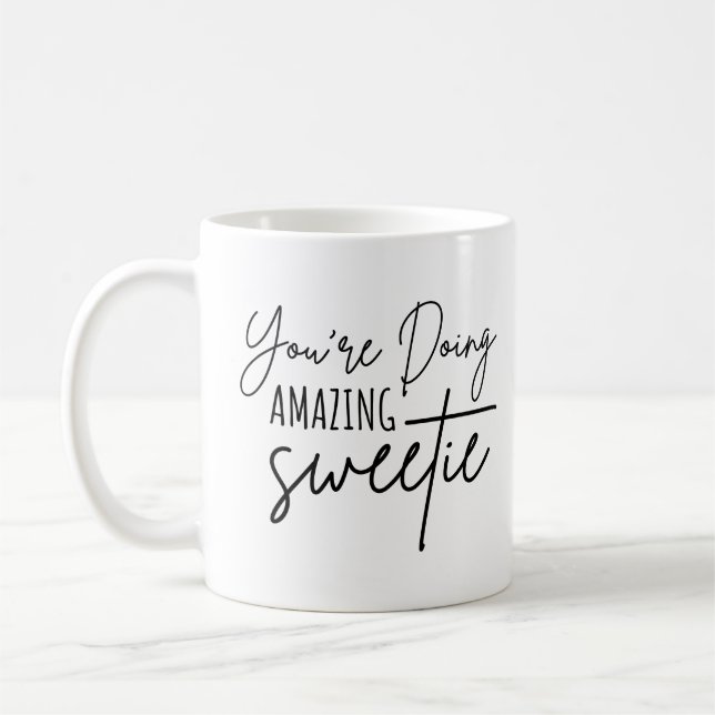 Du gör fantastisk, älskling kaffemugg (Vänster)