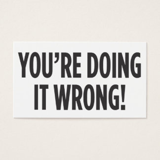 Du gör fel visitkort
