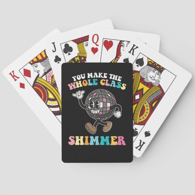 Du gör hela klassen till shimmer Groovy Retro Casinokort (Baksidan)