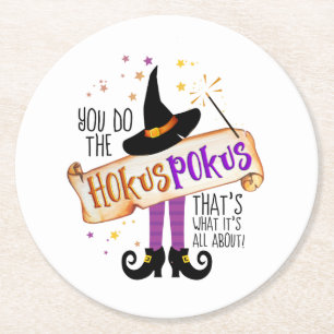 Du gör Hokus Pokus Witch Magic ID982 Underlägg Papper Rund