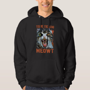 Du Gör Mig Alldeles Kattgalen Vintage Katt Meow Hoodie