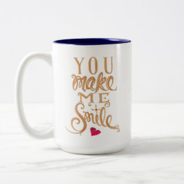 Du gör mig att le - kaffemuggen Två-Tonad mugg