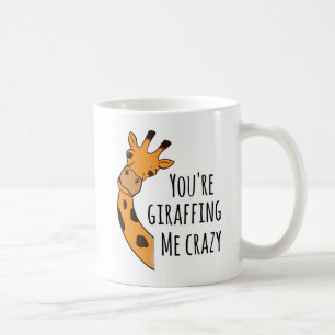 Du gör mig galen på giraffer kaffemugg