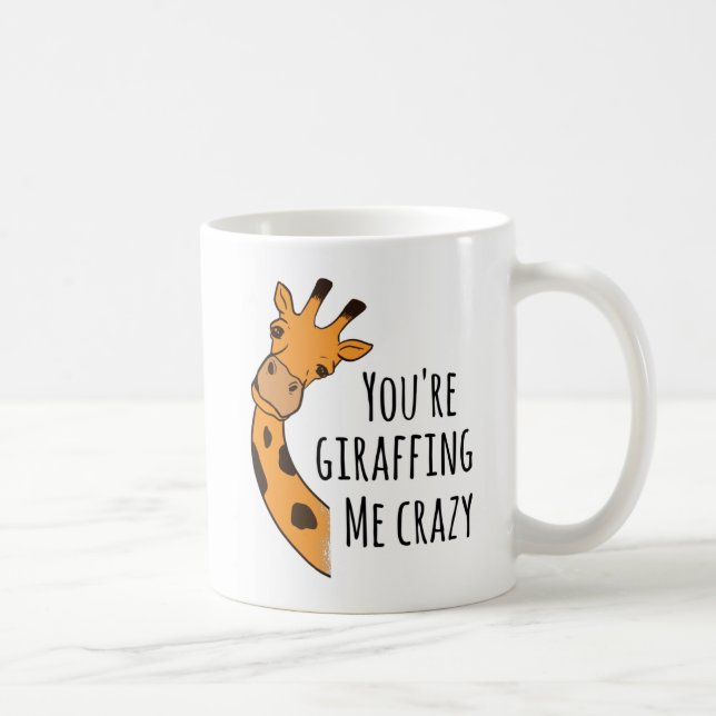 Du gör mig galen på giraffer kaffemugg (Höger)