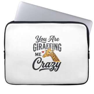 Du Gör Mig Galen Rolig Giraff Tröja_1 Laptop Fodral