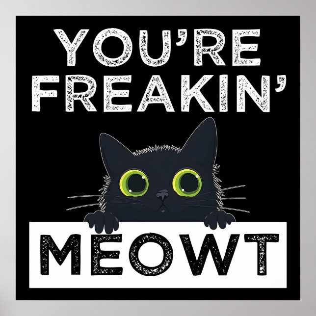 Du Gör Mig Meowt Galen Poster (Framsidan)