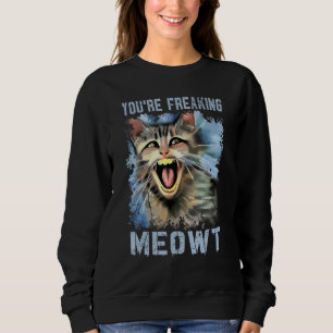 Du Gör Mig Meowtokad Vintage Katt Meow Meme Katt T Shirt