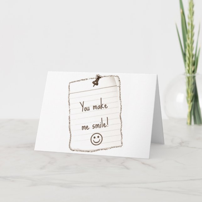 **DU GÖR MIG SMILE FRIEND** GRATTIS PÅ FÖDELSEDAGE KORT (Framsida)