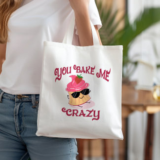 Du gör mig till Crazy Strawberry Cuptårta Sunglass Tygkasse