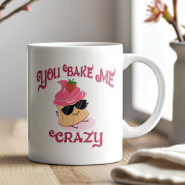 Du gör mig till Crazy Strawberry Rosa Cuptårta som Kaffemugg