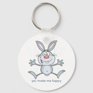Du gör mig till Hoppy Bunny Rabbit Nyckelring