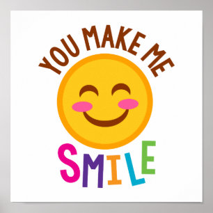 Du gör mig till Smile Emoji Poster