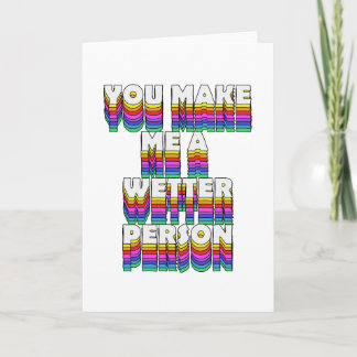 Du gör mig till tolk Person Rainbow Skriv ut Kort