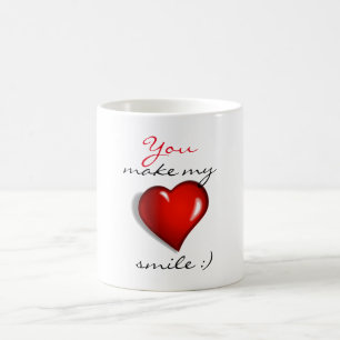 Du gör min hjärta att le kaffemugg