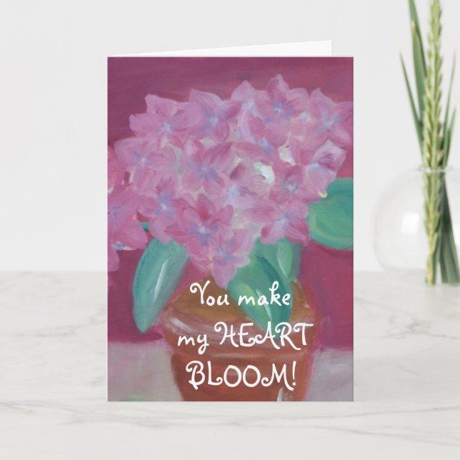 Du gör min HJÄRTA BLOOM! Helgkort (Framsida)