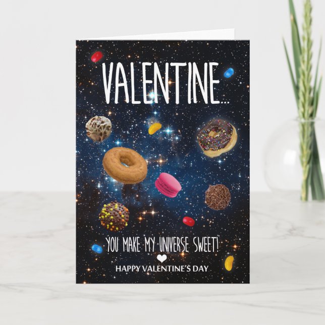 Du gör min universum söta valentin dag helgkort (Framsida)