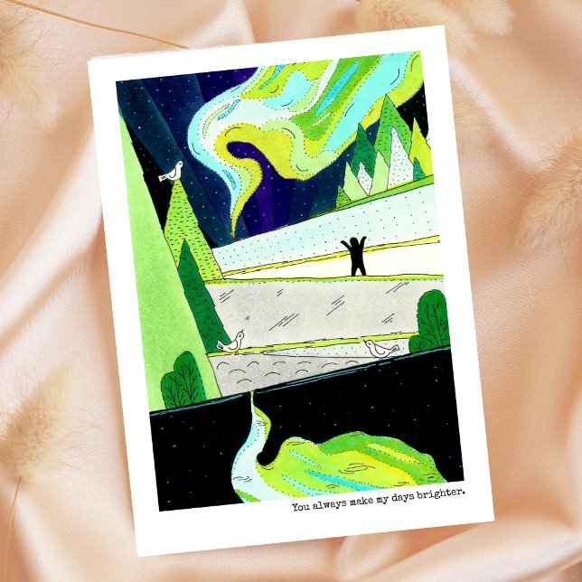 Du gör mina dagar ljusare Alla hjärtans dag Julkort (Skapare uppladdad)