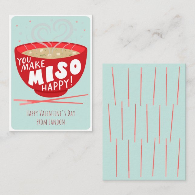 Du gör miso glad julkort på valentin anteckningskort (Fram/baksida)