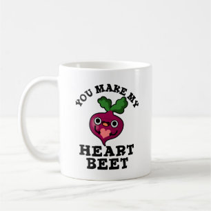 Du gör mitt hjärta Beet Funny Veggie Pun Kaffemugg