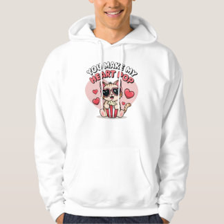 Du gör mitt hjärta - hjärtklappning - Alla hjärtan Hoodie