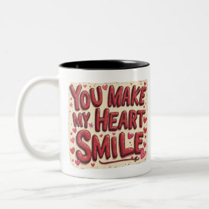 Du gör mitt hjärta sjömil - Cute Valentines Mugg m