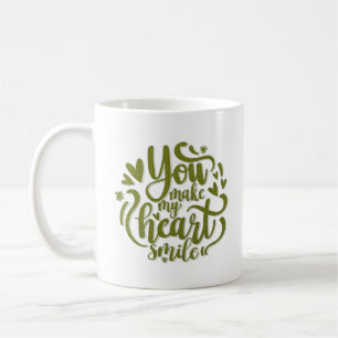 DU GÖR MITT HJÄRTA SMILE KAFFEMUGG