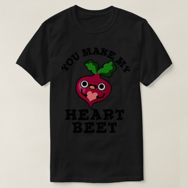 Du gör mitt hjärta till Cute Veggie Pun 1 T Shirt (Design framsida)