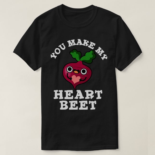 Du gör mitt hjärta till Cute Veggie Pun T Shirt (Design framsida)