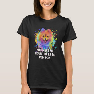 Du gör mitt hjärta till ett Pa Pom Pomeranian Humo T Shirt
