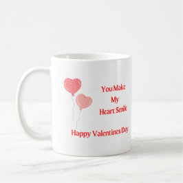 Du gör mitt hjärta till sjö med ballonghjärtan kaffemugg