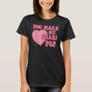 Du gör mitt hjärtepup Retro funny Valentines day F T Shirt