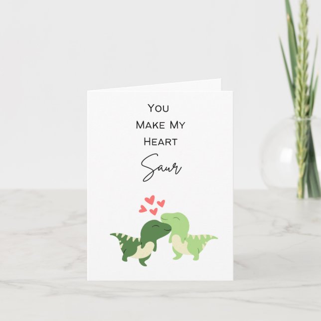 Du gör mitt hjärtstillande - Pun Valentindagen Kort (Framsida)