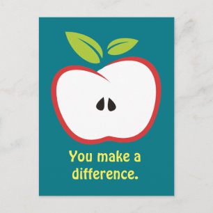 Du gör skillnad på äpple vykort