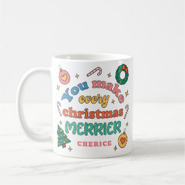 Du gör varje jul-merrier | Cute Retro Kaffemugg