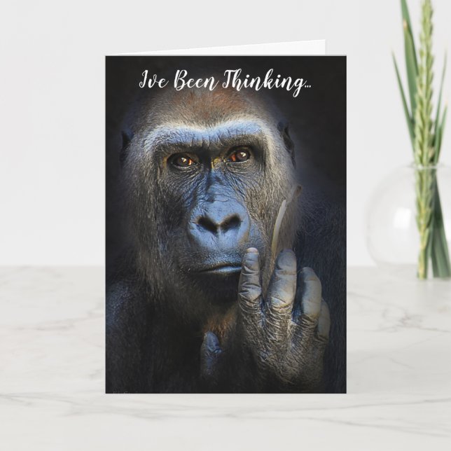 Du Gorilla Wildlife Hälsning. Kort (Framsida)