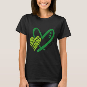 Du Grönt Hjärta Semikolon Medvetenhet om Psykisk H T Shirt