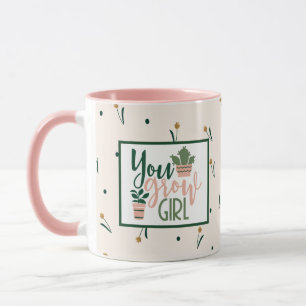 Du Grow Girl Plant Älskare Coffee Mugg