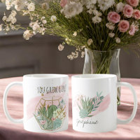 Du Grow Girl Plant Älskare Pun Succulents Glitter