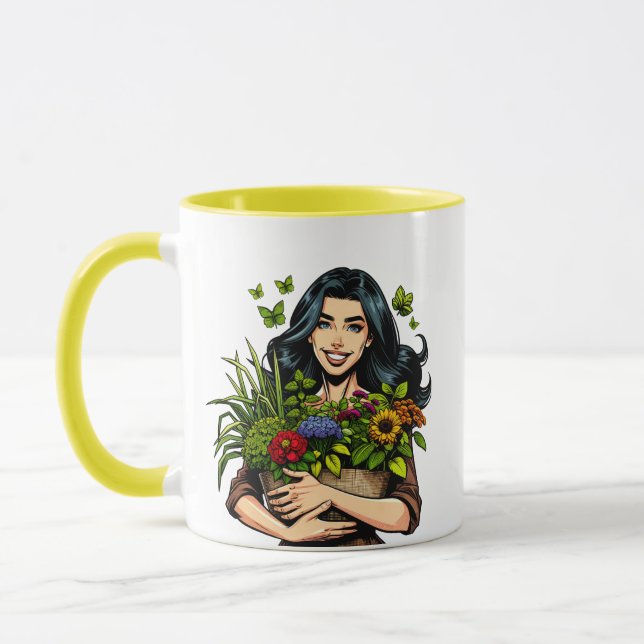 Du Grow Girl! Plant Pun | Funny Houseplant Addict Mugg (Vänster)