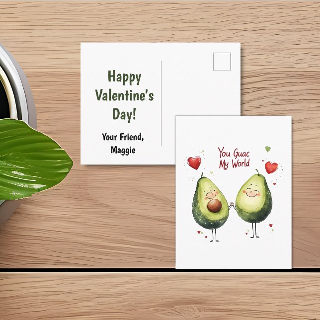 Du Guac Min Värld Alla Hjärtans Dag Barnvänlig Vykort (Skapare uppladdad)