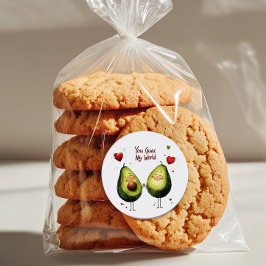 Du Guac Min Värld Alla Hjärtans Dag Runt Klistermärke