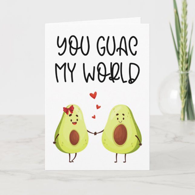 Du Guac mitt världshjärtkort Helgkort (Framsida)