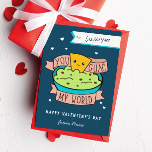 Du Guac Mitt World Classroom Valentines day-kort Inbjudningar