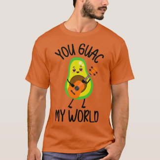 Du Guac My World Avocado spelar Guitar T Shirt