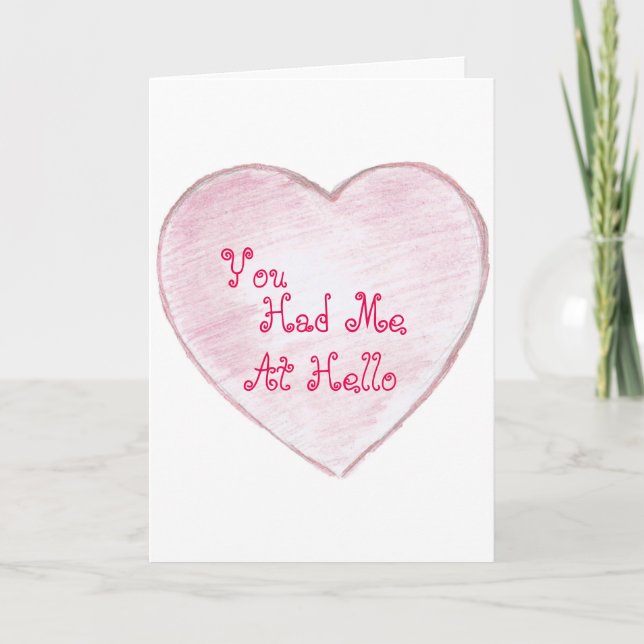 Du hade mig från Hej Pappert hjärta Helgkort (Framsida)
