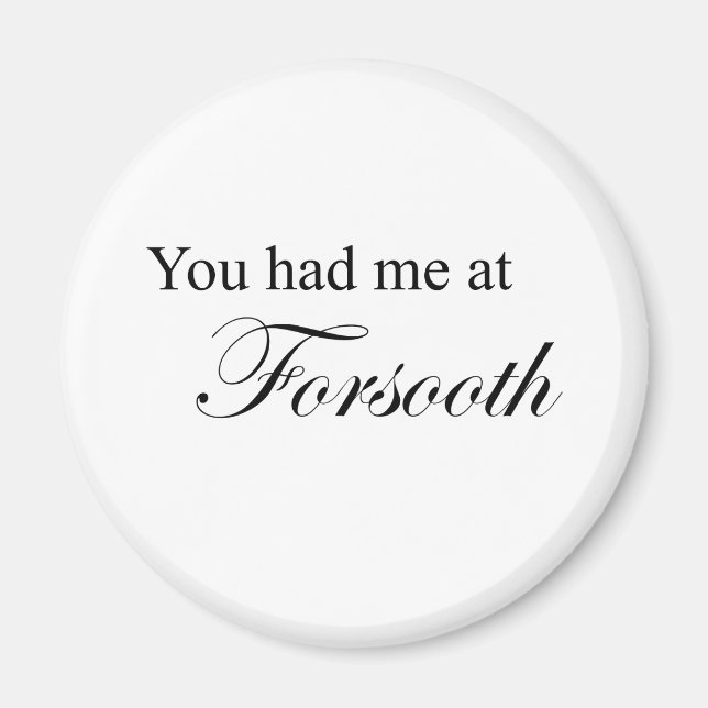 Du hade mig i Forsooth Magnet (Framsidan)