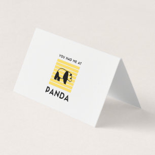 Du hade mig i panda visitkort